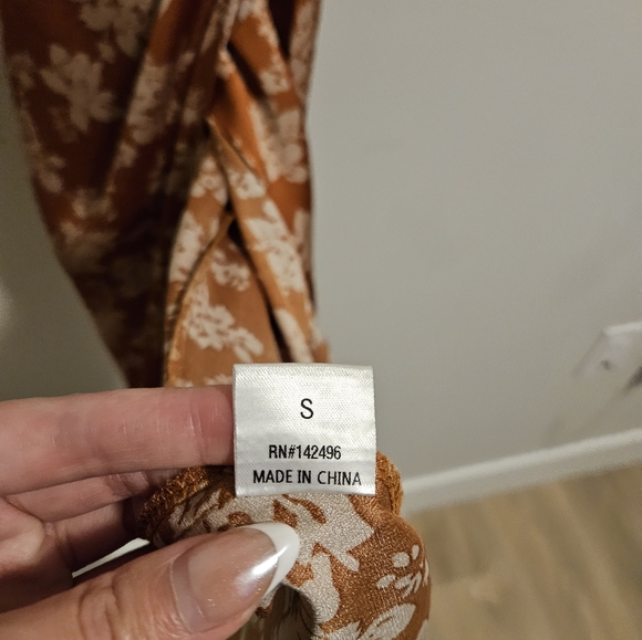 Rust Floral Slip Dress - Picture 6 of 8